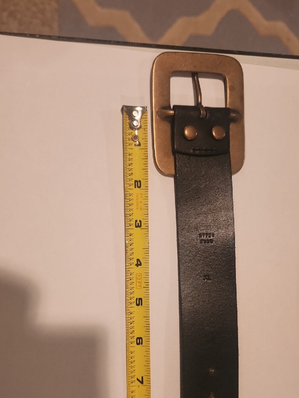 Ralph Lauren Black Leather Belt with Brass Buckle and Studs- vintage - Picture 10 of 11